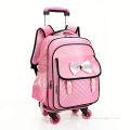 Cheap promotional kids kids trolley school bag with wheels.OEM orders are welcome.